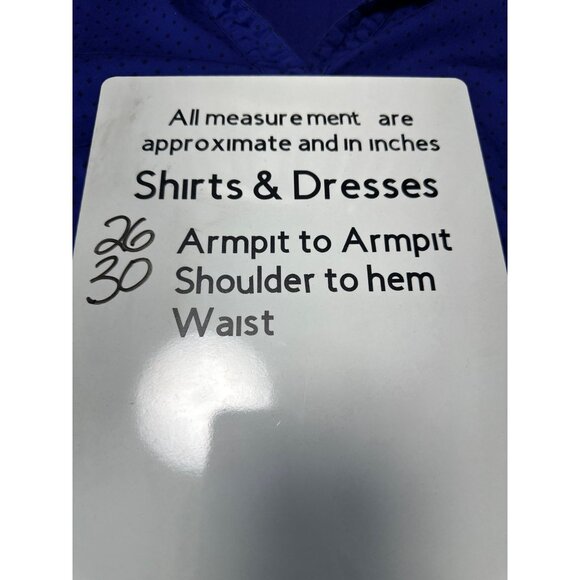 Catherines Womens Button-Up Blue Polka Dot Shirt Size 4X 30/32W - Picture 9 of 9